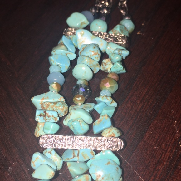 💎Three strand turquoise necklace - Picture 8 of 10